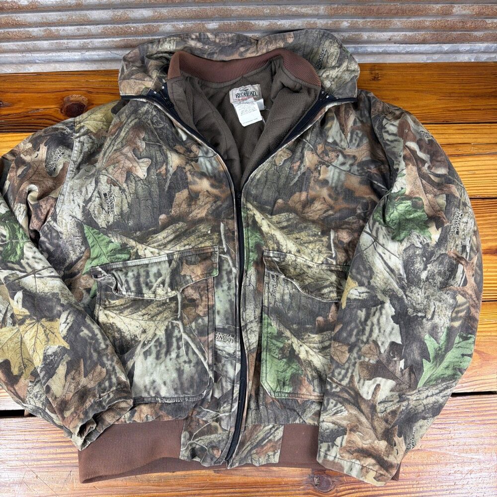 Redhead Advantage Timber Camo Hunting Jacket Mens XL-Tall 2in1 W/Liner Tiny Flaw